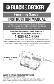 Black & Decker 7558 Type 1 Manual - 7558