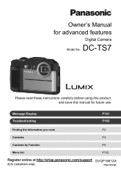 Panasonic LUMIX TS7 Advance Operating Manual