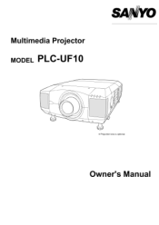 Sanyo UF10 Instruction Manual, PLC-UF10