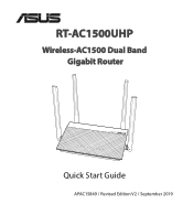 Asus RT-AC1500UHP QSG Quick Start Guide for Asia