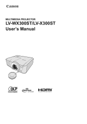 Canon LV-WX300ST User Manual