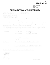 Garmin nuvi 2689LMT Declaration of Conformity