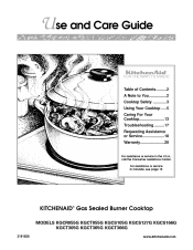 KitchenAid KGCS105GSS Use and Care Guide