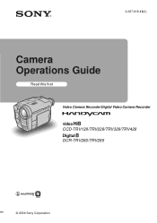 Sony CCD-TRV328 Camera Operations Guide