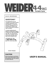 Weider 44xc Portable Cycle English Manual