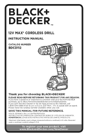 Black & Decker BDCD112-2 Instruction Manual