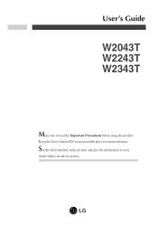 LG W2043T Owner's Manual (English)