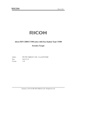 Ricoh Aficio MP C2800 Security Target