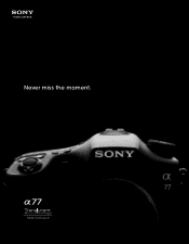 Sony SLT-A77V Marketing Specifications (SLT-A77V with SAL-1855 lens)