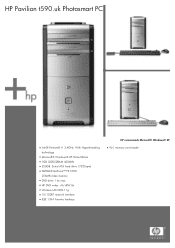 HP Pavilion t500 HP Pavilion Desktop PC - t590.uk Product Specifications