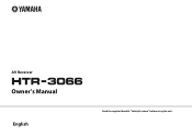 Yamaha HTR-3066 HTR-3066 Owners Manual