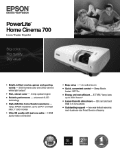Epson PowerLite Home Cinema 700 Product Brochure