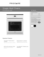 Frigidaire FFEW2415QW Product Specifications Sheet