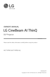 LG HU710PW Owners Manual