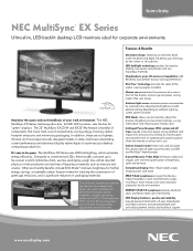NEC EX231Wp-BK EX Series Specification Brochure
