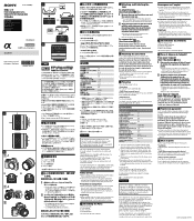 Sony SEL28F20 Operating Instructions