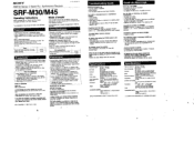 Sony SRF-M45 Users Guide