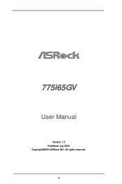 ASRock 775i65GV User Manual
