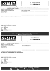 Sealey LED360G Declaration of Conformity
