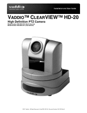 Vaddio Vaddio ClearVIEW HD-20 Vaddio ClearVIEW HD-20 Manual