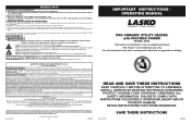 Lasko 5905 User Manual