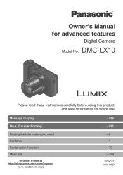 Panasonic DMC-LX10K Advanced Operating Manual