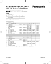 Panasonic WU-144MF1U9E Installation Instructions