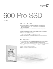 Seagate ST480FP0021 600 Pro SSD Data Sheet