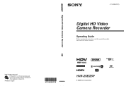 Sony HVR-Z5E Operation Guide