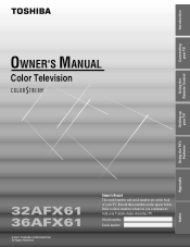 Toshiba 36AFX61 Owners Manual