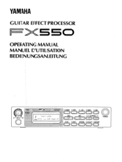 Yamaha FX550 FX550 Owners Manual Image