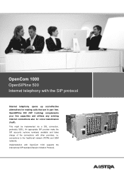 Aastra OpenCom 1000 Datasheet OpenSIPLine 500