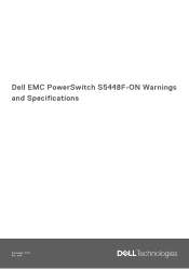 Dell PowerSwitch S5448F-ON EMC Warnings and Specifications
