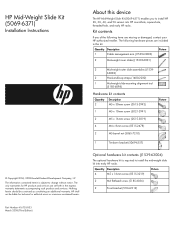 HP C8000 Mid-Weight Slide Kit (5069-6371) Installation Instructions