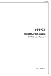 MSI B75MA User Guide
