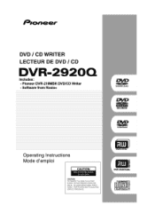 Pioneer DVR-2920Q Operating Instructions