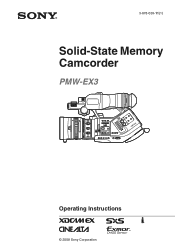 Sony PMW-EX3 Operating Instructions
