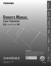 Toshiba 34HD82 Owners Manual