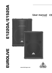 Behringer EUROLIVE E1220A User Manual