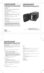 HoMedics DF-C100 User Manual