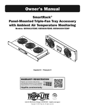 Tripp Lite SRFAN1UTEMP Owners Manual for SmartRack Panel-Mounted Triple-Fan Tray Accessory with Ambient Air Temperature Monitoring Multi-language