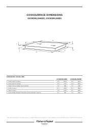 Fisher and Paykel CG363MLNGB1 FAP INSTALLATION SHEET COOKSURFACE (English)