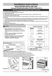 Frigidaire FGRC1244T1 Installation Instructions