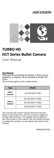 Hikvision DS-2CE16H1T-IT3 User Manual