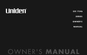 Uniden EXI7246G English Owners Manual