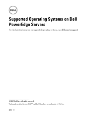 Dell PowerEdge R530 Operating System Support Matrix - Tech Sheet