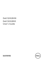 Dell S2418HN S2418HN/S2418NX Users Guide
