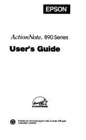 Epson ActionNote 895 User Manual