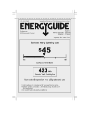 Haier DD350RB Energy Guide Label