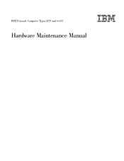 Lenovo Aptiva Hardware Maintenance Manual for NetVista 2179 and 6643 systems